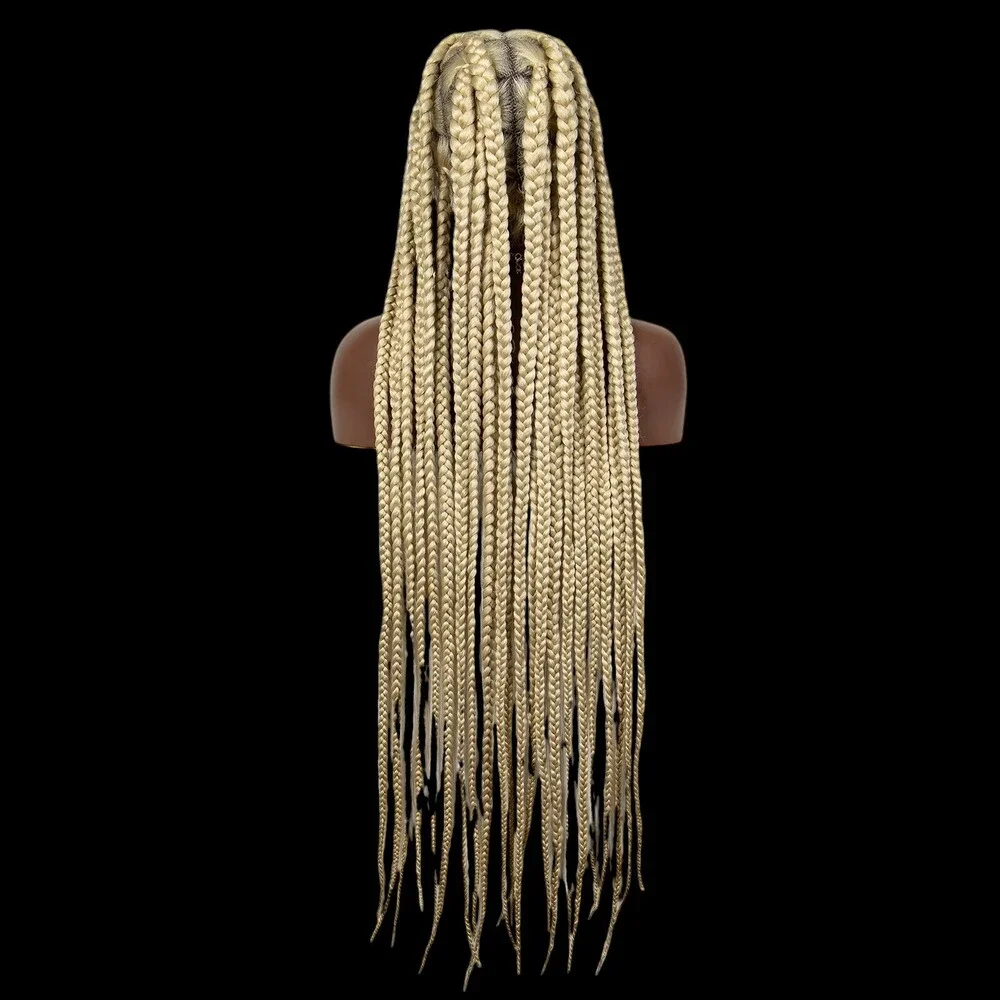 Braided Full Lace Wig HD Long Box Braids Blonde With Baby Hair, Beautiful. NWT - Picture 4 of 12